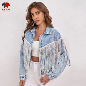 Ryan Pro Gear <b>Customized</b> <b>Denim</b> <b>Jacket</b> For Women Breathable and Comfortable Fabric with <b>Customized</b> Logo OEM Design - Product Image 5