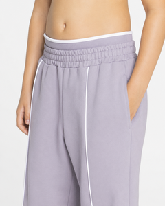 Pantalon de jogging décontracté surdimensionné pour garçon, personnalisé, couleur lavande avec ligne contrastante, respirant, en molleton premium, vente en gros - Product Image 3