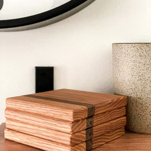 Premium Solid Wood Coaster Set - Product Image 1