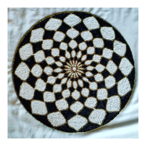 Set de table rond fait main en perles de verre, motif tranches de citron, pour la décoration estivale de cuisine, mariages et fêtes - Product Image 4