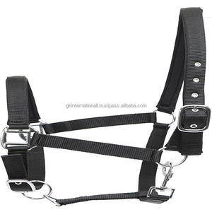 Halter de cheval en nylon de qualité supérieure avec sangle en nylon épais dans de nombreuses couleurs et tailles avec cheval de licou en acier inoxydable - Product Image 4