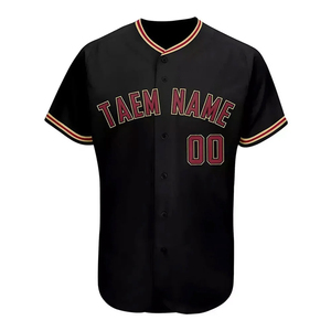Maillot de baseball en polyester OEM personnalisé pour équipe, manches courtes, imprimé, grande taille, respirant, séchage rapide - Product Image 3