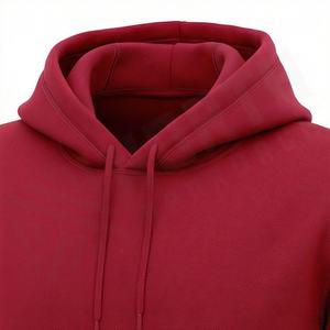 Sweat à capuche en coton peigné teint uni, épais et de qualité supérieure, pour homme, style streetwear, avec service de personnalisation de logo OEM - Product Image 4