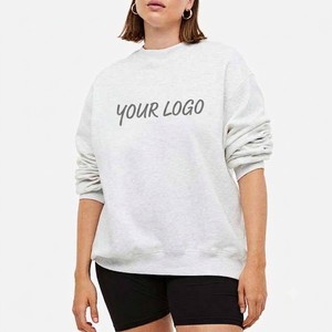 เสื้อสเวตเชิ้ตผู้หญิงแบบคอวี แขนยาว ผ้าฟลีซสำหรับฤดูหนาว ผลิตตามสั่ง 100% ผ้าฝ้าย เป็นมิตรต่อสิ่งแวดล้อม พร้อมโลโก้ด้านหน้า รับผลิตแบบ OEM - Product Image 1