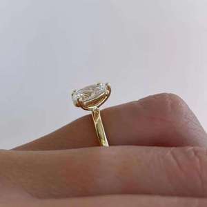 Toi et Moi Diamond <b>Ring</b>, Oval and Pear Diamond Engagement <b>Ring</b>, Solid Gold <b>Open</b> <b>Ring</b>, Unique Bridal <b>Ring</b>, Modern Promise <b>Ring</b> - Product Image 2