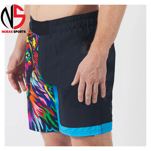 Shorts de MMA personnalisés en gros, en Spandex et Polyester, de haute qualité, durables et respirants, pour l'entraînement, en vente chez Nurak en 2026 - Product Image 3