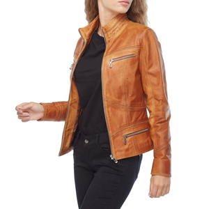 Hot Sale Latest Full Custom Women Leather <b>Jackets</b> New Arrival Custom Cotton Comfortable Breathable <b>Waterproof</b> Eco-Friendly - Product Image 6