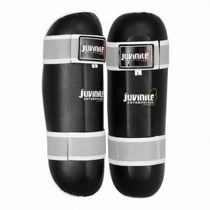 Protège-tibias personnalisés en cuir pour arts martiaux, boxe, MMA, Muay Thai – Protection des tibias sur mesure - Product Image 1