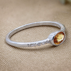 Bague en argent sterling 925 certifiée IGI, style bohème, saphir ovale, sertissage clos, pour mariages et fêtes - Product Image 6