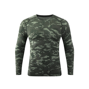 Streetwear Professional <b>Men</b> <b>Compression</b> <b>Shirt</b> Solid Color Breathable Gym Training Fitness Running Activewear - Product Image 6