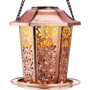 Handcrafted Copper <b>Bird</b> Bath with Wrought Iron <b>Stand</b> - Wholesale Garden Decor - Product Image 3