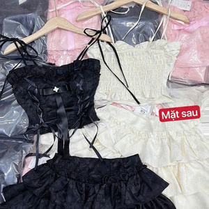 Conjunto de Dos Piezas Casual de Verano para Mujer, Ajustado, Largo, Liso, de Algodón, Cómodo, Natural, Lavable, Ecológico, Personalizado - Product Image 3