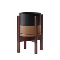 Jardinière en métal Luxe Bloom, pot décoratif à feuilles royales, jardinière de jardin impériale, pot en métal Majestic Grow, jardinière verte opulente