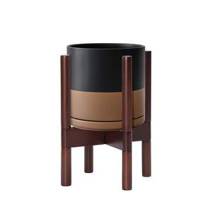 Jardinière en métal Luxe Bloom, pot décoratif à feuilles royales, jardinière de jardin impériale, pot en métal Majestic Grow, jardinière verte opulente - Product Image 3