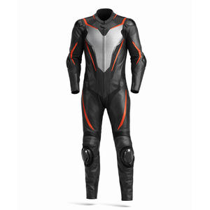 ชุดมอเตอร์ไซค์ดีไซน์ใหม่ แจ็คเก็ตมอเตอร์ไซค์หนังแท้ และกางเกงป้องกันการกระแทก ชุดแข่งรถมอเตอร์ไซค์หนังแท้สำหรับขาย - Product Image 1