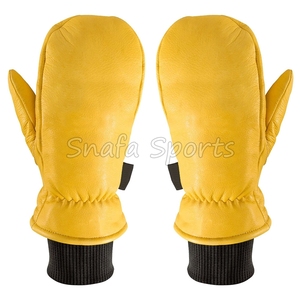 Gants de protection pour les mains en cuir personnalisés, pour adultes et jeunes, avec logo personnalisé - Product Image 2