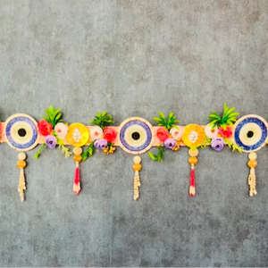 Colgante de pared hecho a mano Bandhanwar Toran Latkan para decoración de Festival Diwali clásico tradicional para entrada de puerta de casa interior - Product Image 1