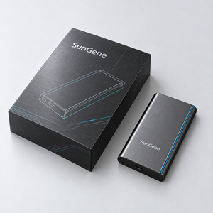 กล่องบรรจุภัณฑ์แบบพกพาสำหรับ SSD รุ่น Custom Graphite Lift Off Lid พร้อมเอฟเฟกต์โลหะขัดเงาและแผ่นรองในตัว - Product Image 5