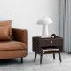 Comodino Moderno Stile Mid-Century con Cassetto e Ripiano, Mobile da Camera per Villa - Product Image 2