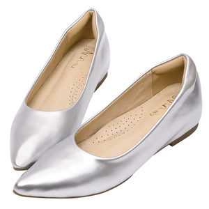 Chaussures plates à bout pointu pour femmes Ann'S Silver, talons bas, chaussures habillées élégantes et confortables pour le bureau et le travail, pour femmes - Product Image 1