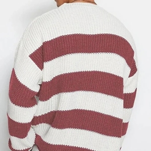2026 NEW ARRIVAL <b>Long</b> Sleeve Knit <b>Sweater</b> Men Crewneck Cable Knit Crewneck <b>Sweaters</b> Twist Patterned Knitted <b>Sweater</b> Men - Product Image 2