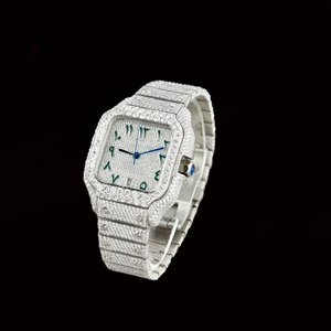 <b>Mens</b> Luxury leb Grown Diamond Wrist <b>Watch</b> Trending with Enhanced VVS Clarity Glass Round Dial Window for Any Occasion - Product Image 2