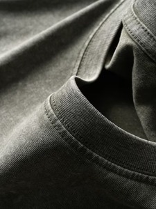 Camiseta de hombre de algodón lavado con efecto ácido, estilo vintage, oversize, casual, streetwear de verano, lisa - Product Image 2