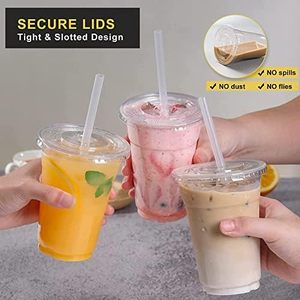 แก้วพลาสติกใสพร้อมฝาปิดสำหรับเครื่องดื่มแบบนำกลับบ้าน ขายดี ขนาด 20 ออนซ์ เหมาะสำหรับร้านชานม กาแฟ และสมูทตี้ - Product Image 2