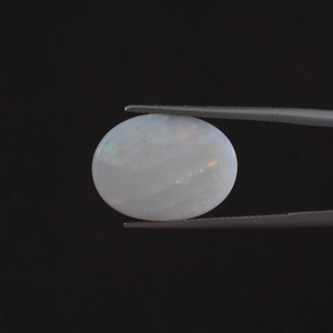 Opale naturelle blanche certifiée IGI, pierre précieuse en vrac, 4 carats, taille ovale 18x13 MM, traitée par cirage/lustrage léger, bijoux fins - Product Image 1