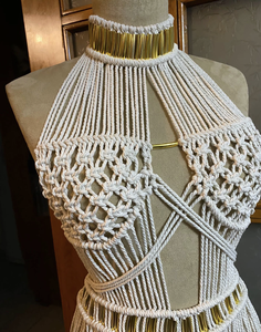 Vestido Boho de Macramé, Ropa Hecha a Mano para Festivales, Elegante Traje de Cóctel - Product Image 2