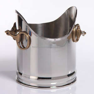 Seau à glace en acier inoxydable poli, écologique, personnalisé, pour camping, bar, restaurant, refroidisseur de bouteilles de vin, 10L - Product Image 5