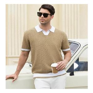 Nouvelle collection de polos élégants, design personnalisé tendance, grandes tailles, col rabattu, polos décontractés et stylés pour hommes - Product Image 2