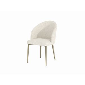 Set di 2 sedie da pranzo laterali in tessuto bianco Cora - Product Image 3