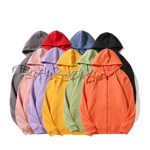 OEM algodón de talla grande personalizado hombres sudaderas con capucha de las mujeres Full Zip up Sudadera con capucha de alta calidad en blanco sudadera - Product Image 1