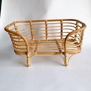 Cama para Mascotas de Ratán Natural, Hecha a Mano, Cesta de Mimbre para Perros y Gatos, Muebles Ecológicos para Interiores, Cesta para Dormir - Product Image 5