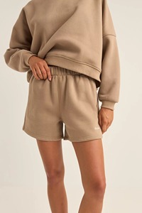 Ensemble pull et short tricoté pour femme, respirant, doux, deux pièces, tenue décontractée, au-dessus du genou, couleur unie - Product Image 4