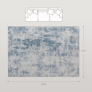 Tappeto Moderno Astratto Blu 8x10, Antiscivolo e Lavabile in Lavatrice, Set di Tappeti per Soggiorno, Camera da Letto e Sala da Pranzo - Product Image 4