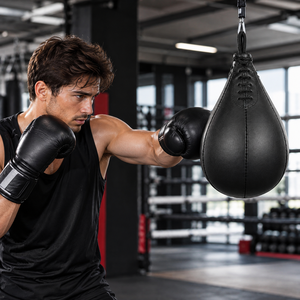 Bolsa de velocidad para boxeo de alta calidad, duradera y para entrenamiento de reflejos, color negro, montada en la pared. - Product Image 6