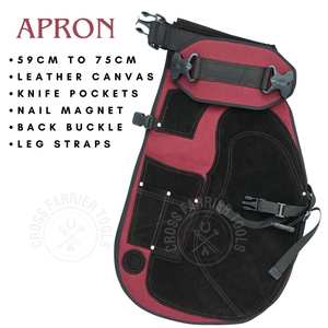 Kit d'outils de fermeur pour le soin et le montage des sabots de cheval avec tablier réglable, coupe-fer à sabots, pince à clincher, outil de démontage et polisseur - Product Image 2