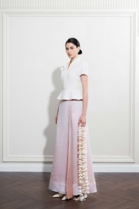 Wholesale Women's Skirts Elegant SERENITY ASYMMETRICAL MIDI SKIRT With <b>Three</b> Soft Layers Womens Skirts 73% CUPRO, 27% POLYESTER - Product Image 2
