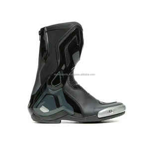 Vente en gros de bottes d'équitation en cuir véritable véritable bottes de moto motocross noires chaussures de moto à vendre - Product Image 2