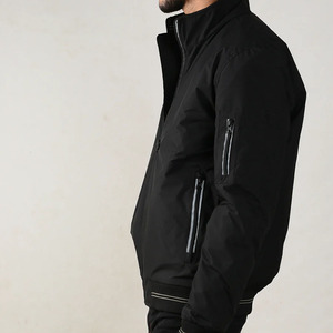 Men's Lightweight Casual <b>Pilot</b> Bomber <b>Jacket</b> Winter Outwear with Zipper Closure Front Logo Available - Product Image 3