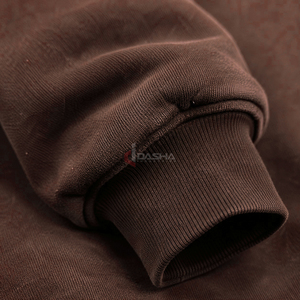 Sweat à capuche en molleton français lavé aux enzymes pour homme, coupe lourde, épaules tombantes, surdimensionné, logo personnalisé, coton, OEM - Product Image 5