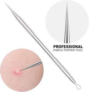 Extracteur de points noirs et d'acné de haute qualité en acier inoxydable – Outil d'extraction des comédons - Product Image 3