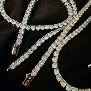 3MM Round Cut Moissanite Tennis Chain <b>Necklace</b> Fashion Popular Straight With 925 Silver Party Gift For Wedding Jewelry Charm - Product Image 3