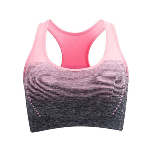 Sujetador deportivo degradado de secado rápido para entrenamiento, gimnasio, fitness, sujetador deportivo con espalda cruzada para mujer, diseño sin costuras, sujetador transpirable - Product Image 1