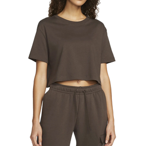 Haut court asymétrique sans manches pour femme, style streetwear, t-shirt doux et extensible, coupe ajustée décontractée, haut de mode estival moderne, personnalisable - Product Image 4