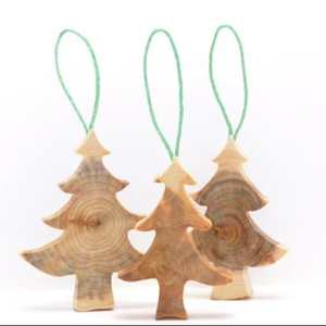 Traditional Wooden Hanging <b>Tree</b> <b>Ornament</b> Classic Handmade Craft For Christmas <b>Tree</b> Decoration Home Display - Product Image 1