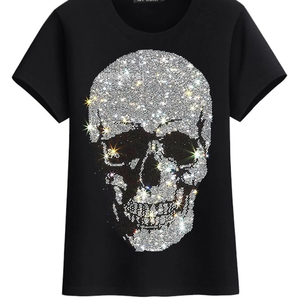Nouveau T-shirt Homme Personnalisable Brodé avec Strass Col Rond Manches Courtes Confortable Anti-Plis Respirant Anti-Boulochage Qualité Supérieure - Product Image 2