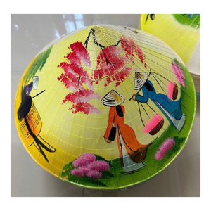 Chapeau vietnamien en feuille de palmier naturelle, fait main, broderie artisanale, unisexe, quatre saisons, cadeau culturel, mode traditionnelle 99 GD - Product Image 2
